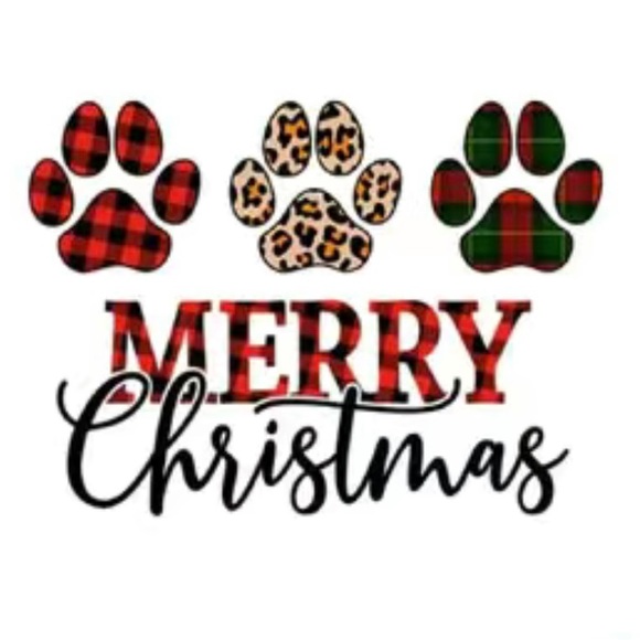 Tops - Woman’s Paw Print Long Sleeve Christmas Top            Size: Various